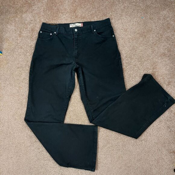 Levis 550 Black Denim Jeans 18M Relaxed Fit Boot Cut Cotton (measures 36x31) - Picture 10 of 10